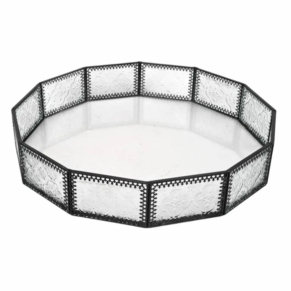 12" Etched Round Glass Tray by Ashland®