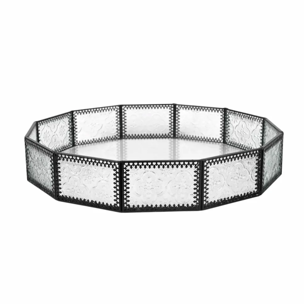 12" Etched Round Glass Tray by Ashland®
