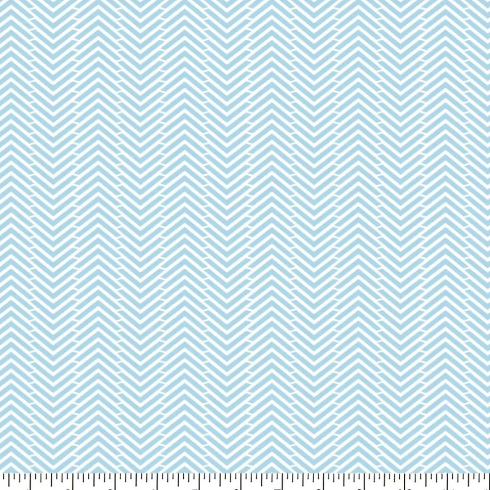 Eugene Textiles Blue Herringbone Cotton Flannel
