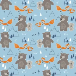 Eugene Textiles Blue Mountain Friends Flannel