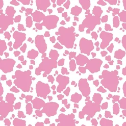 Eugene Textiles Pink Cow Print Cotton Quilting Fabric