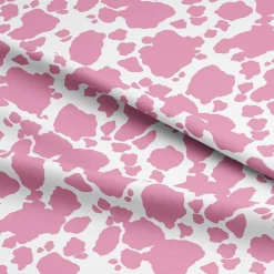 Eugene Textiles Pink Cow Print Cotton Quilting Fabric