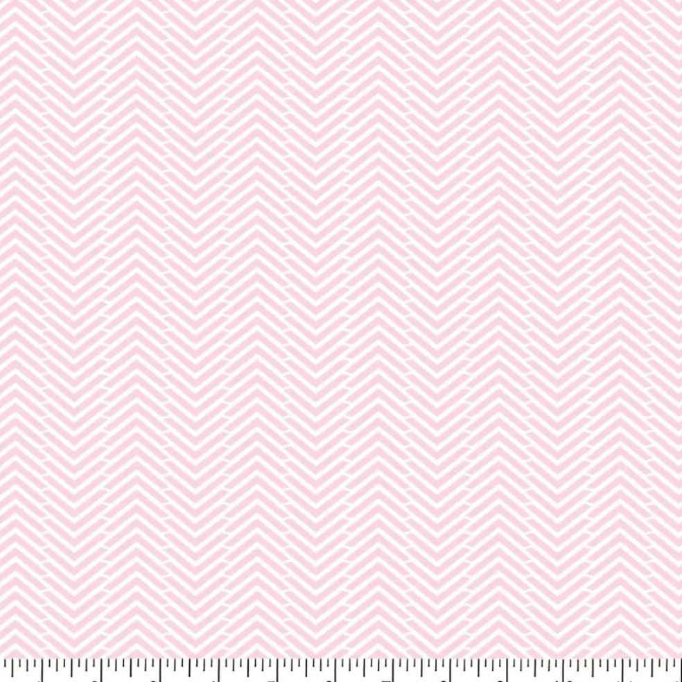 Eugene Textiles Pink Herringbone Cotton Flannel