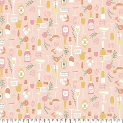 Eugene Textiles Press for Champagne Cotton Quilting Fabric