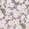 Eugene Textiles Purple Flowers Cotton Quilting Fabric