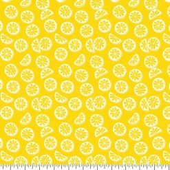 Eugene Textiles Yellow Lemon Cotton Quilting Fabric