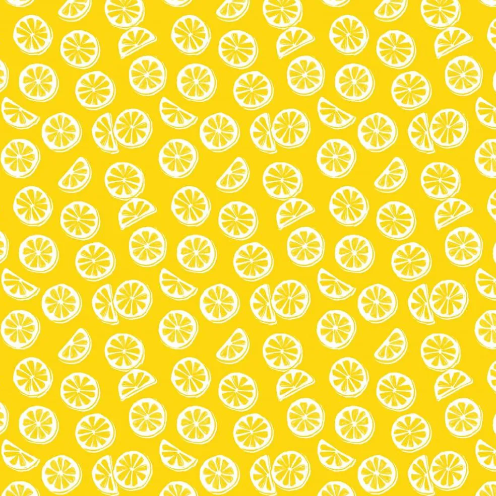 Eugene Textiles Yellow Lemon Cotton Quilting Fabric