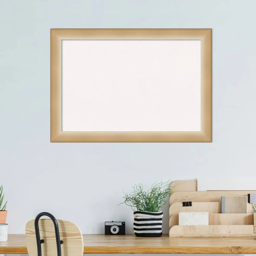 Eva Narrow Framed Corkboard, White Cork