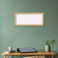 Eva Narrow Framed Corkboard, White Cork
