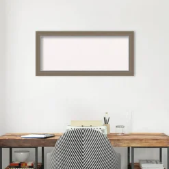 Eva Narrow Framed Corkboard, White Cork