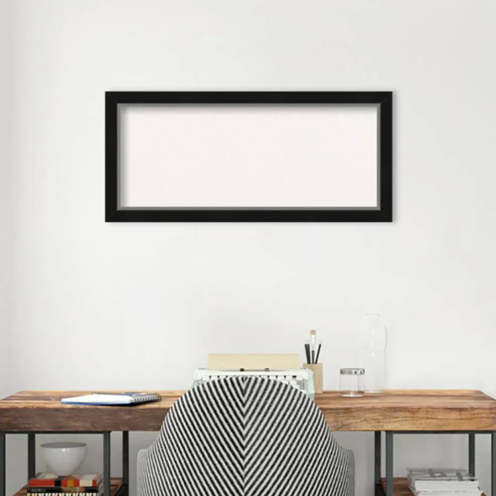 Eva Narrow Framed Corkboard, White Cork