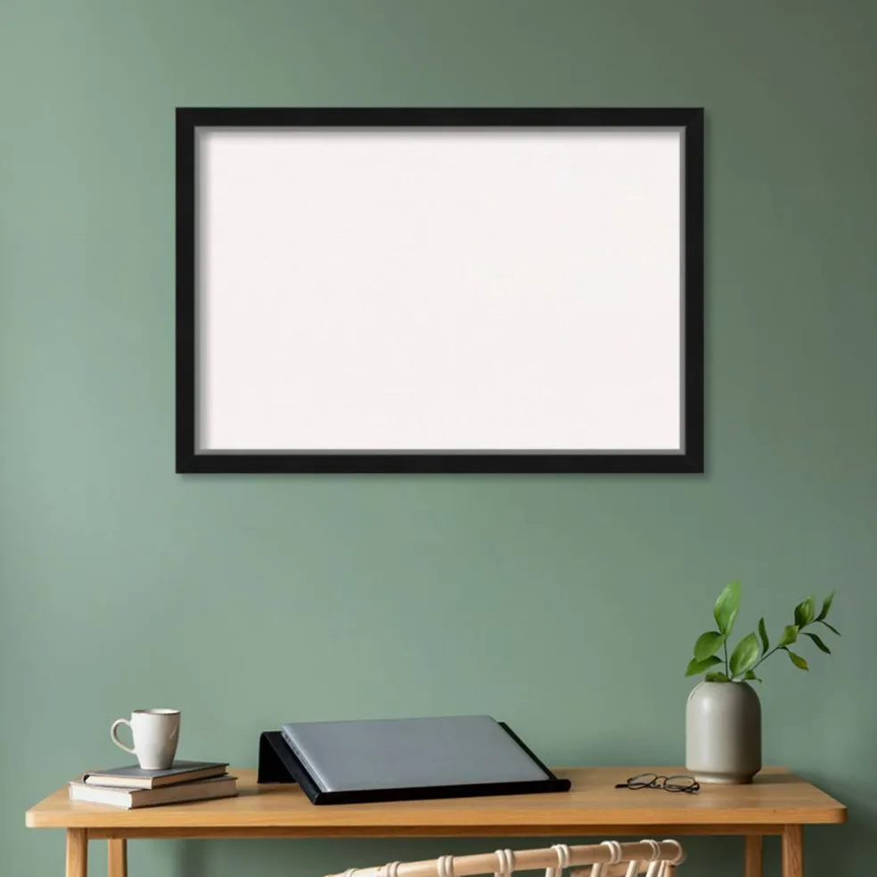 Eva Narrow Framed Corkboard, White Cork
