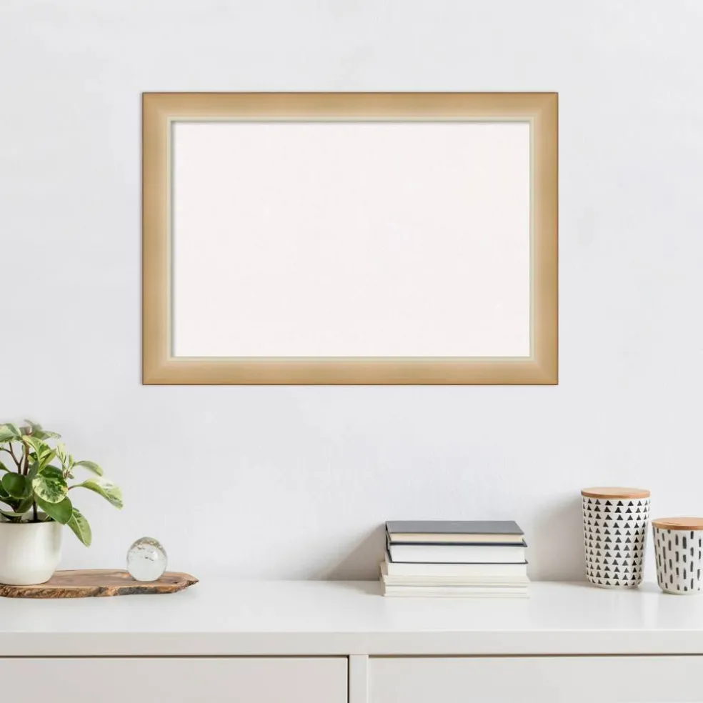 Eva Narrow Framed Corkboard, White Cork