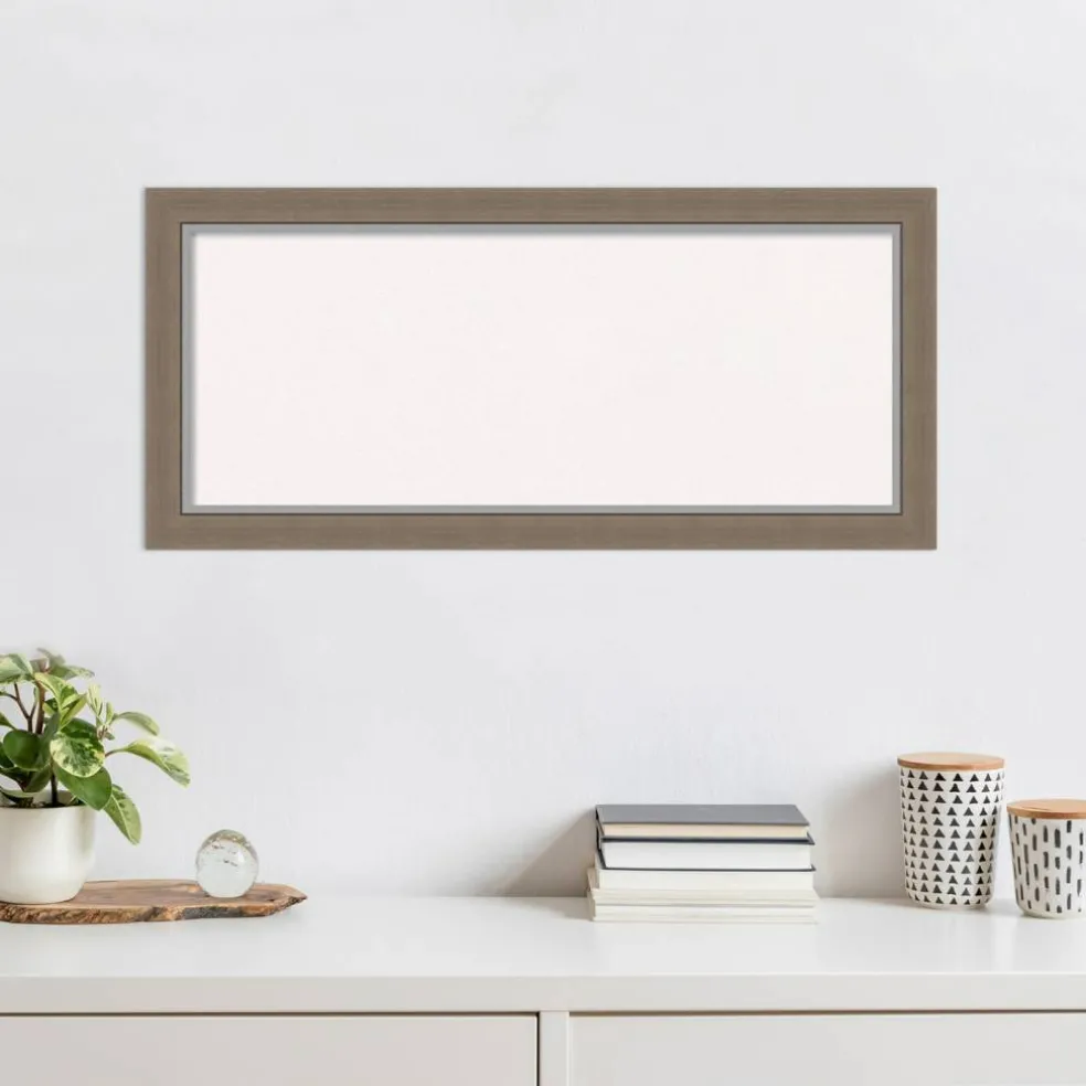 Eva Narrow Framed Corkboard, White Cork