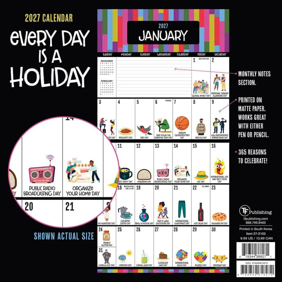 2027 Every Day's A Holiday Mini Calendar