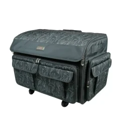 Everything Mary Black Floral XXL Rolling Sewing Tote