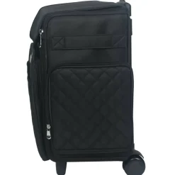 Everything Mary Black Quilted Rolling Scrapbook Storage Tote