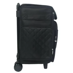 Everything Mary Black Quilted Rolling Scrapbook Storage Tote