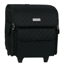Everything Mary Black Quilted Serger Machine Rolling Storage Case