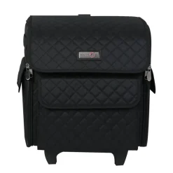 Everything Mary Black Quilted Serger Machine Rolling Storage Case