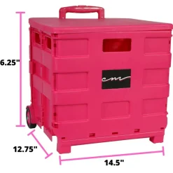 Everything Mary Collapsible Rolling Cart with Lid