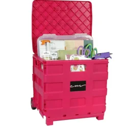 Everything Mary Collapsible Rolling Cart with Lid