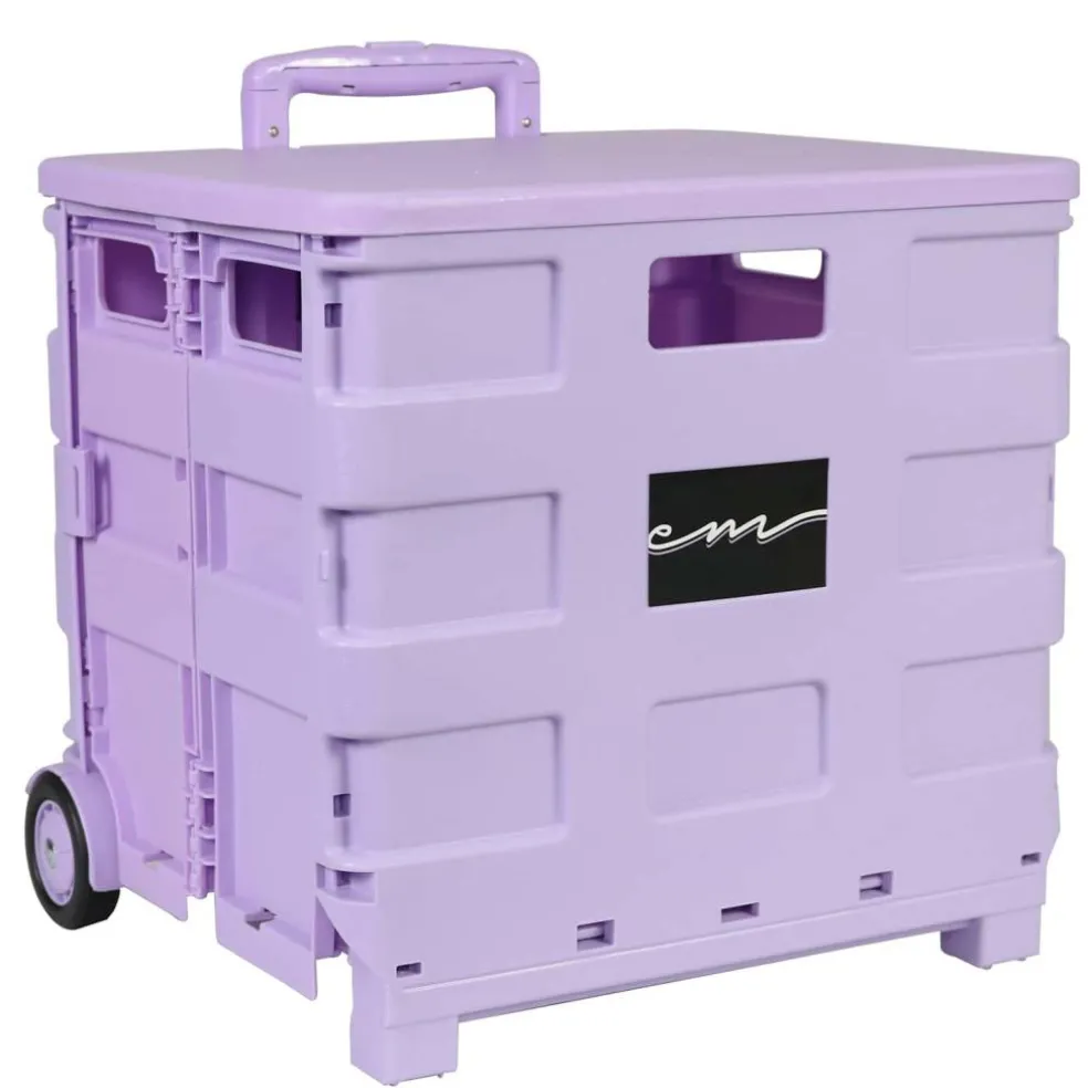 Everything Mary Collapsible Rolling Cart with Lid