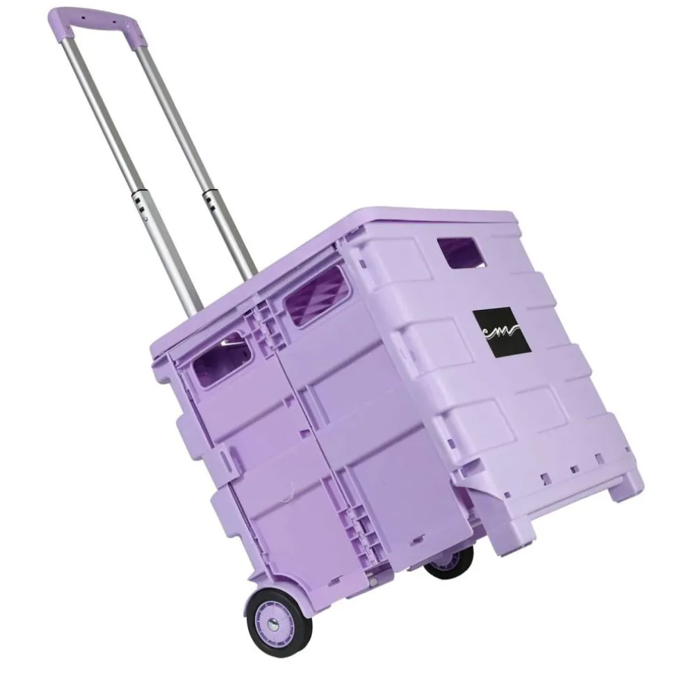 Everything Mary Collapsible Rolling Cart with Lid