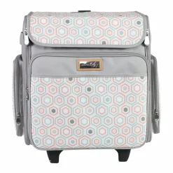 Everything Mary Gray Hexagon Rolling Scrapbook Storage Tote