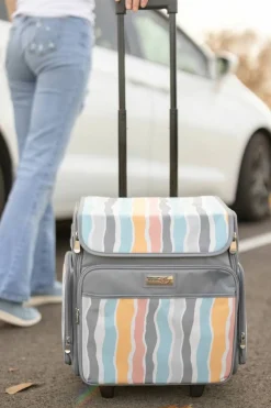 Everything Mary Gray Stripes Rolling Craft Bag