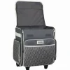 Everything Mary Gray & White Diamond Rolling Scrapbook Travel Case