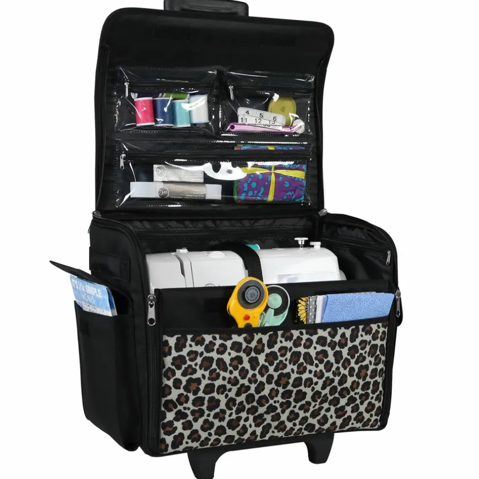 Everything Mary Leopard Sewing Machine Tote