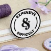 Expensive & Difficult Embroidered Iron-On & Adhesive Patch by Make Market®