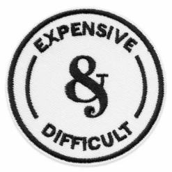 Expensive & Difficult Embroidered Iron-On & Adhesive Patch by Make Market®