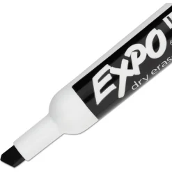 EXPO Broad Chisel Tip Low-Odor Dry-Erase Marker Value Pack - Black (36/Box)