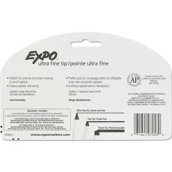 EXPO Extra-Fine Bullet Tip Low-Odor Dry-Erase Marker - Assorted Colors (4/Pack)