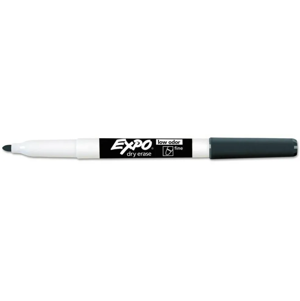 EXPO Fine Bullet Tip Low-Odor Dry-Erase Marker Value Pack - Black (36/Box)