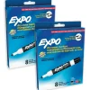 EXPO® Low-Odor Dry Erase Markers, Chisel Tip, 8 Colors, 2 Packs of 16
