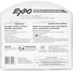 Expo® Low Odor Dry Erase Marker, Chisel Tip, Assorted, 16 Set