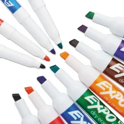 EXPO Medium Assorted Tips Low-Odor Dry Erase Marker Eraser and Cleaner Kit - Assorted Colors (12/Set)