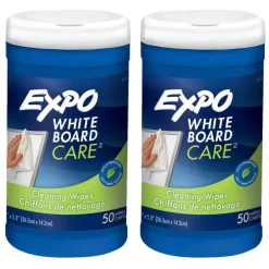 EXPO® White Board Care™ Cleaning Wipes, 2 Pack of 50