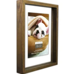 Expressions™ Brown Linear Wood Float Frame by Studio Décor®
