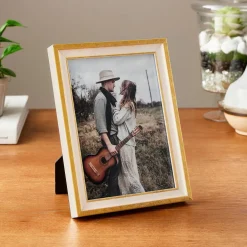 Expressions™ Cream & Gold Leaf Frame by Studio Décor®
