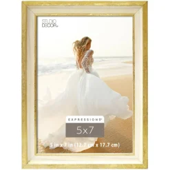 Expressions™ Cream & Gold Leaf Frame by Studio Décor®