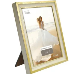 Expressions™ Cream & Gold Leaf Frame by Studio Décor®