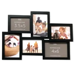 Expressions™ 6 Opening Black Collage Frame by Studio Décor®