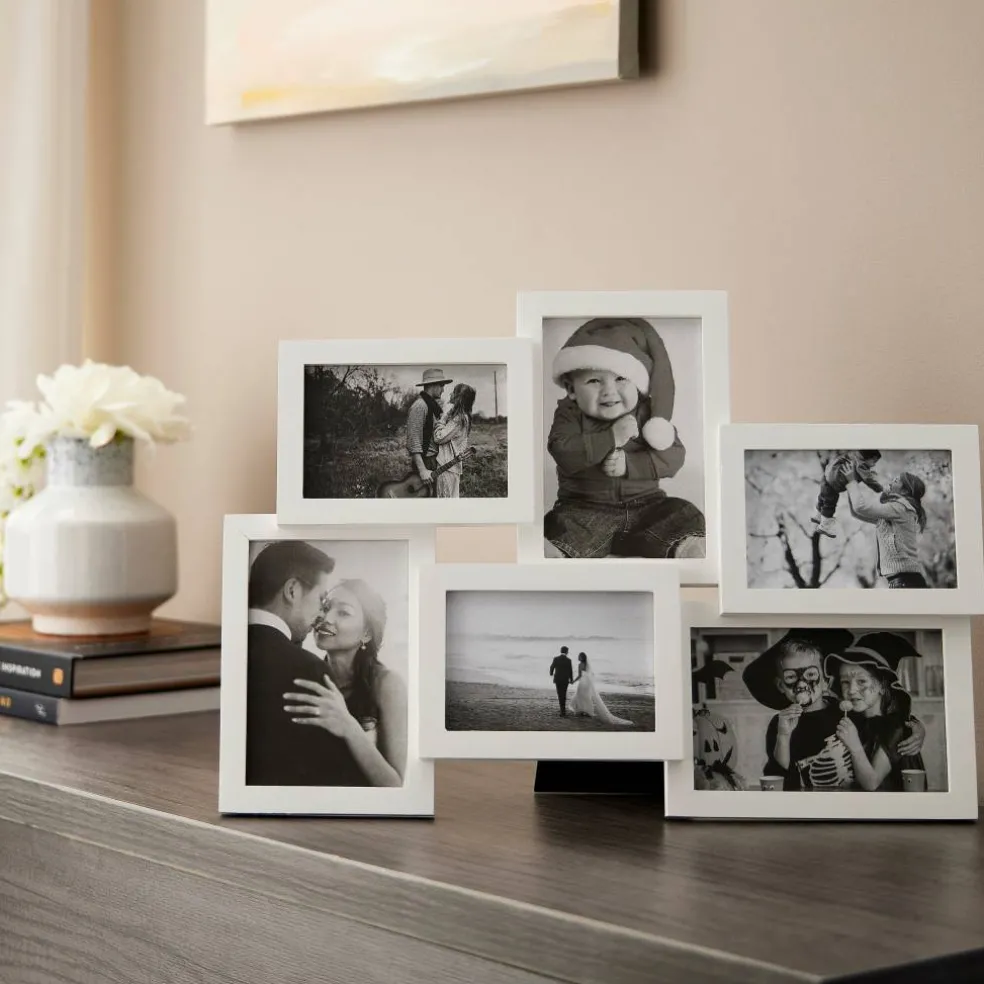 Expressions™ 6 Opening White Collage Frame by Studio Décor®