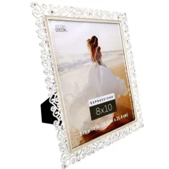 Expressions™ Silver Scroll Jeweled Frame by Studio Décor®
