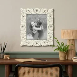 Expressions™ Whitewash Fleur-De-Lis Frame by Studio Décor®