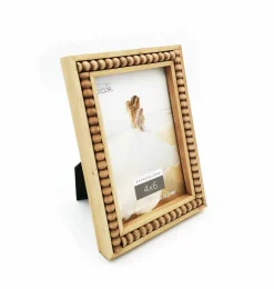 Expressions™ 4" x 6" Natural Beaded Frame by Studio Décor®